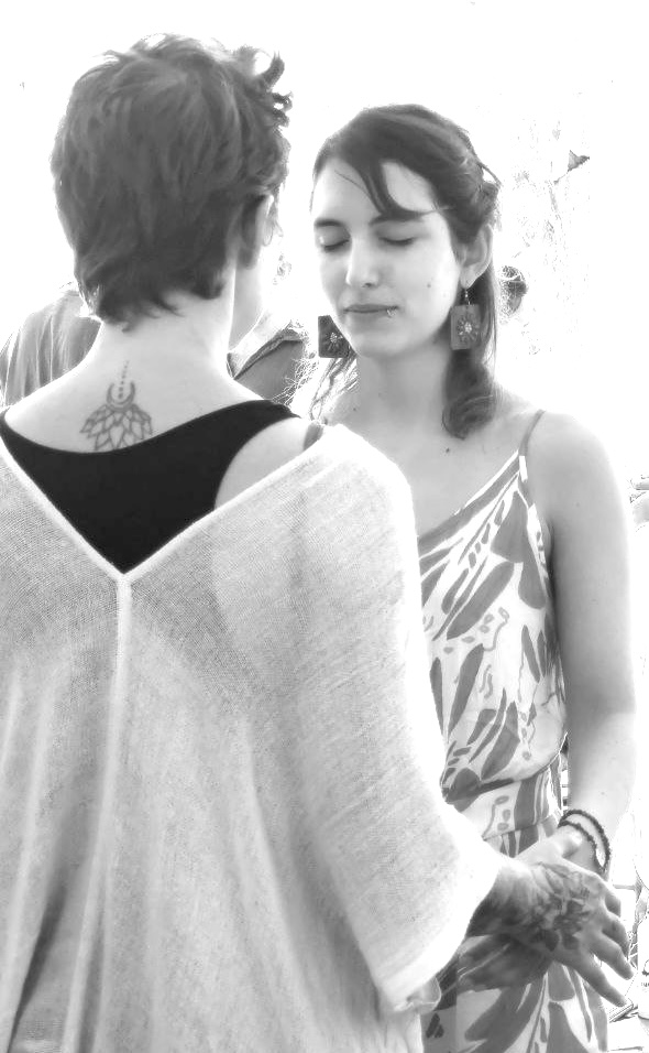 Nicole in a qigong session